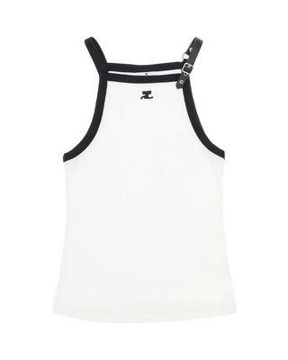 Buckle Detail Contrast Tank Top | COURRÈGES | Tank Top | Balcone Store