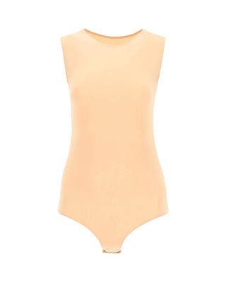 Sleeveless Lycra Bodysuit Nude Beige | MAISON MARGIELA | Top | Balcone Store