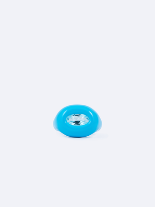 Ring Lit Blue Topaz | JUPITER | Rings | Balcone Store