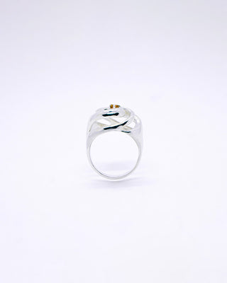 Afloat Ring in Sterling Silver and Citrine Yellow
