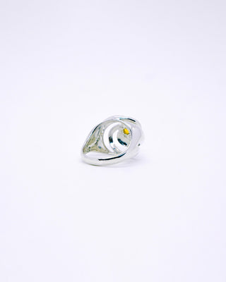 Afloat Ring in Sterling Silver and Citrine Yellow