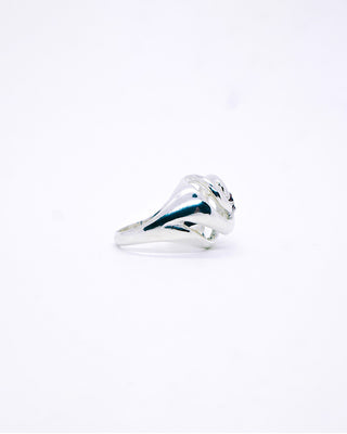 Afloat Ring in Sterling Silver and Rhodolite