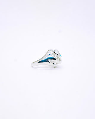 Afloat Ring in Sterling Silver and Ice Blue Topaz