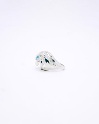 Afloat Ring in Sterling Silver and Ice Blue Topaz