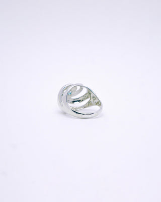 Afloat Ring in Sterling Silver and Ice Blue Topaz