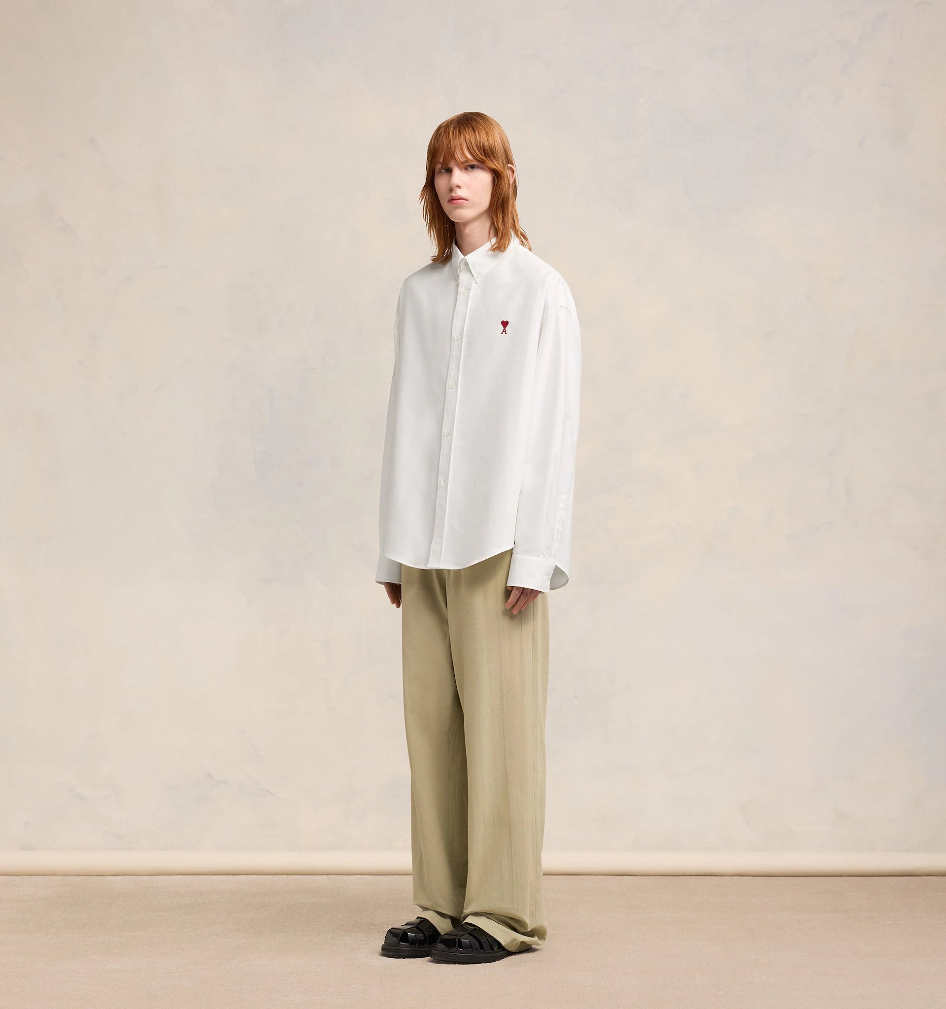 Ami Paris I White Boxy Fit Shirt – Balcone Ami Paris I White Boxy Fit Shirt – Balcone