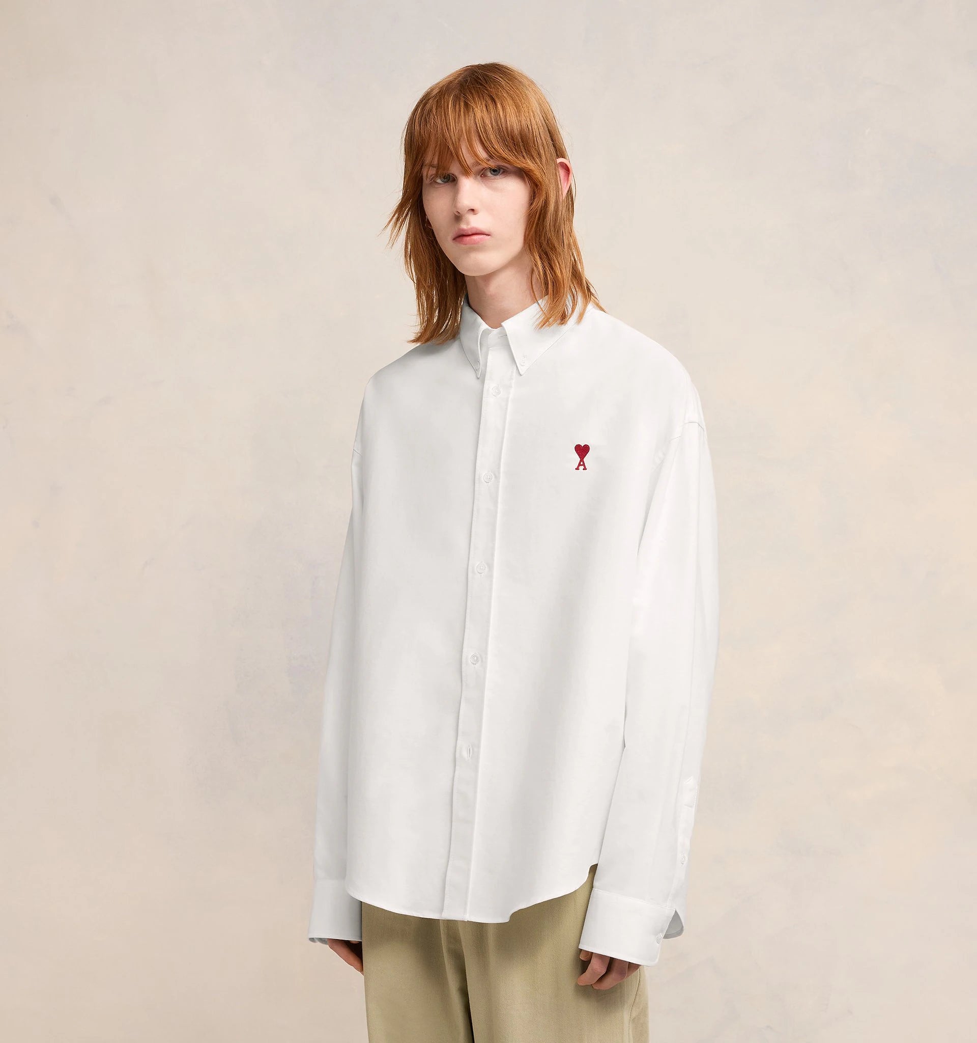 Ami Paris I White Boxy Fit Shirt – Balcone Ami Paris I White Boxy Fit Shirt – Balcone