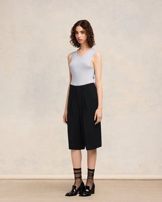 Gabardine Bermuda Long Shorts
