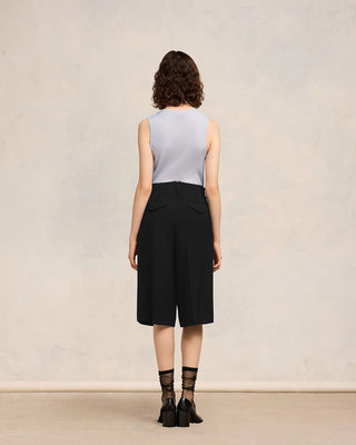Gabardine Bermuda Long Shorts