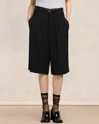 Gabardine Bermuda Long Shorts