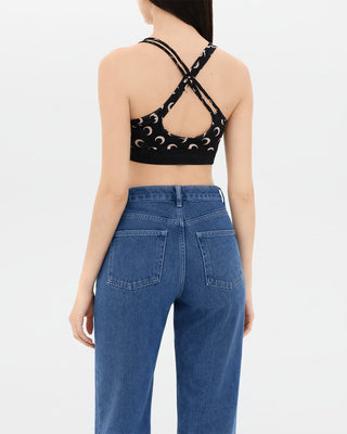 Black All Over Moon Sports Bra