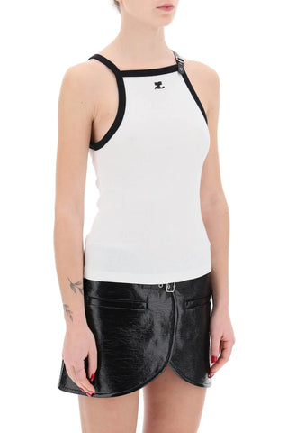 Buckle Detail Contrast Tank Top | COURRÈGES | Tank Top | Balcone Store